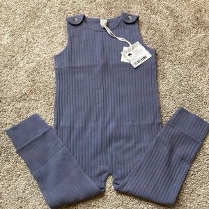 Kate Quinn Blue Ribbed Jumpsuit 3T NWT GENDER NEUTRAL